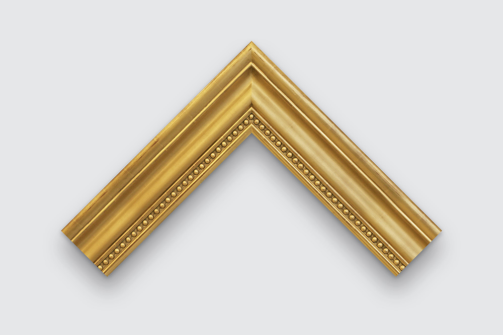 Beaded Lip Gilded Carved Frame Series Detail Yellow Gold