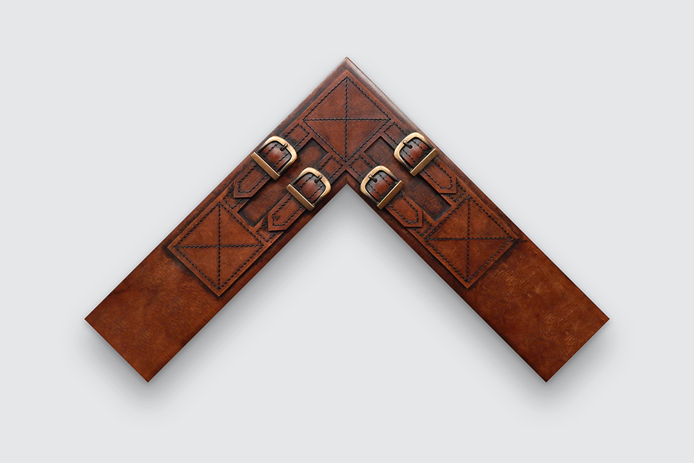 supple bespoke leather framing with the widest frame selections