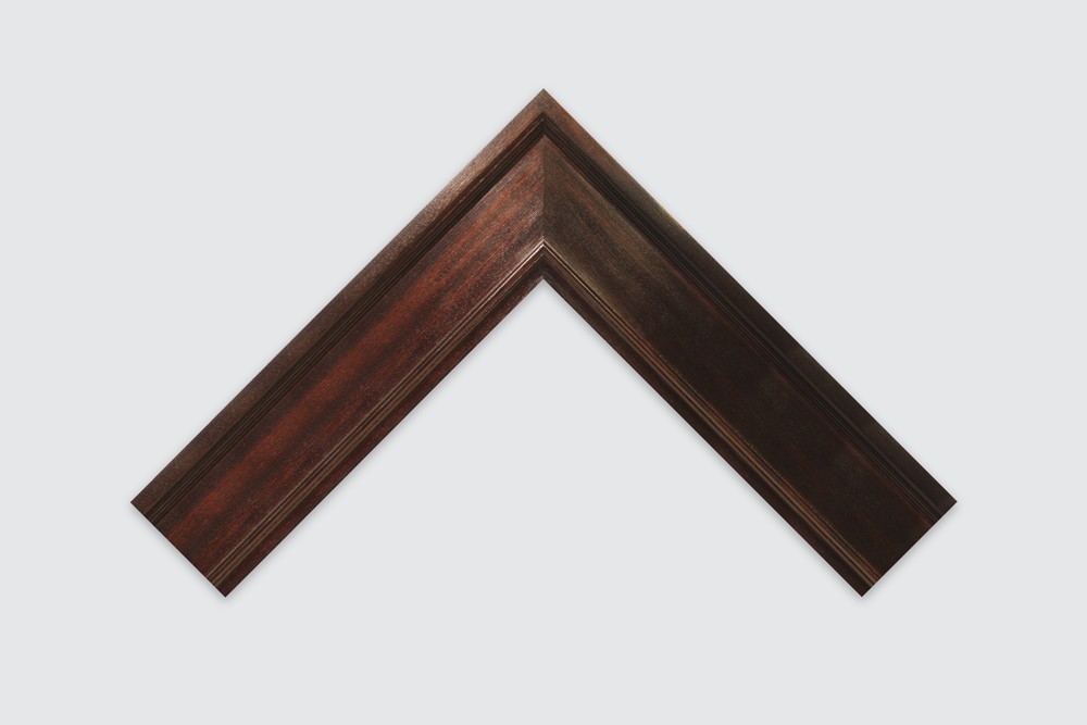 Natural Mahogany Frame In NYC GK Framing Wood Series