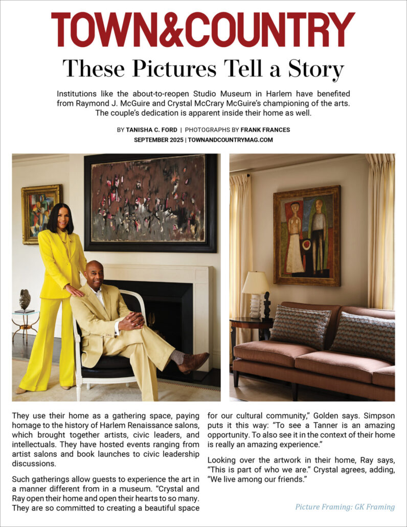 GK Framing Press For Town & Country For Art Collectors Raymond J. McGuire And Crystal McCrary McGuire